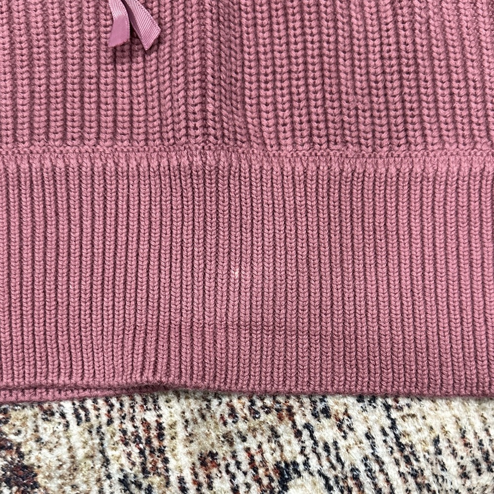 Varley Menton Dusty Mauve Pink Cowl Neck  1/2 Zip Sweater - Picture 5 of 6